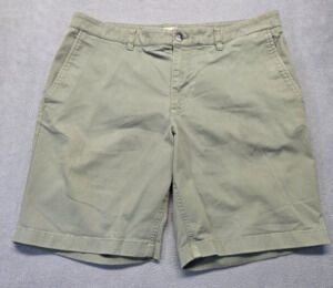 Hawker Rye Mens Chino Shorts 35 Olive Green Cotton Stretch Twill Size Waist 35